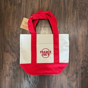 NWT- Trader Joe’s Mini Canvas Tote (Red)